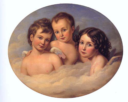 The first three children of Prince Eugène as putti