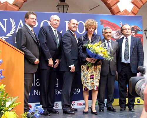 Inauguration of a commemorative plaque at Essling, Vienna