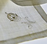 detail of monogram on Napoleon's Neckerchief photo © Beatrice Speranza