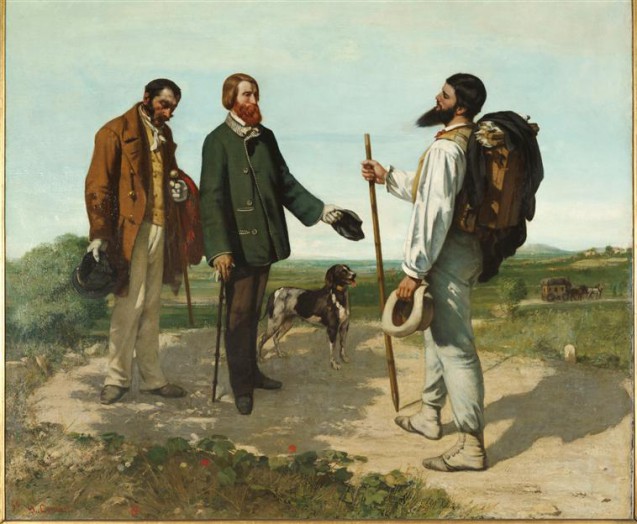 Gustave Courbet - La Rencontre dit aussi Bonjour Monsieur Courbet - 1854 © RMN grand Palais
