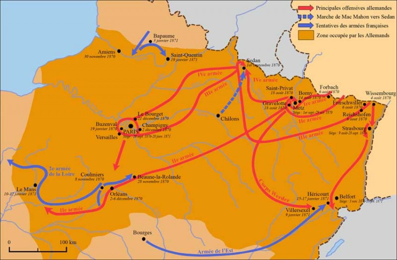 Carte Des Operations Militaires De La Guerre Franco Allemande De 1870 1871 Napoleon Org