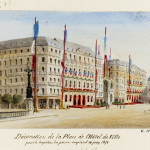 Décoration de la place de l’Hôtel de Ville pour le baptême du Prince Impérial, 14 juin 1856