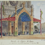 Porche de l’église Notre Dame au baptême du prince impérial le 14 juin 1856